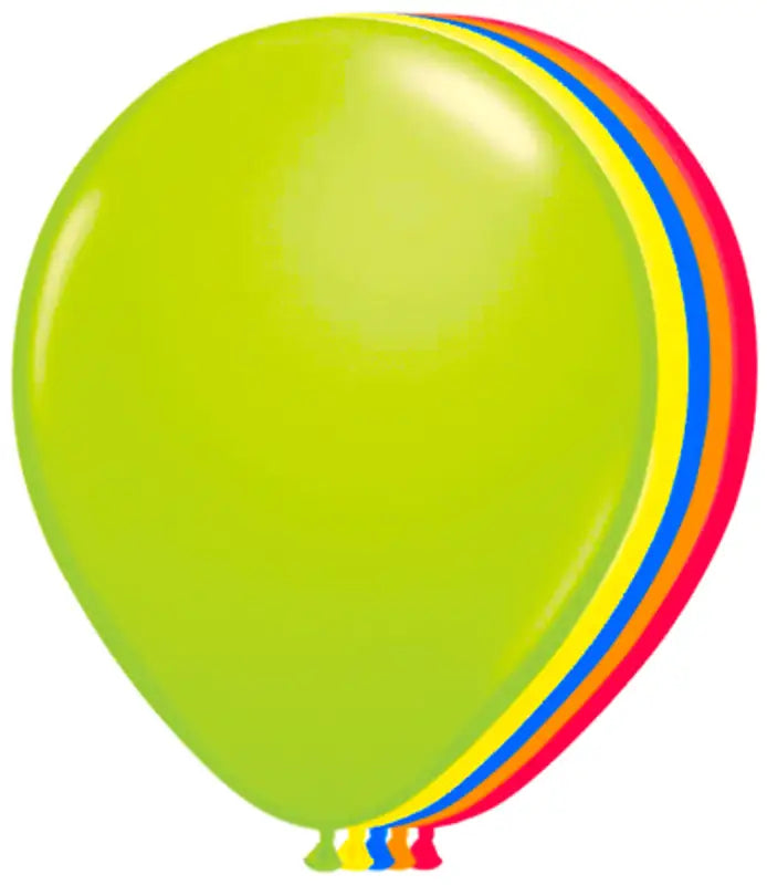 Mångfärgad uppsättning neonfärgballonger - 100 stycken - Latexballonger