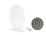 Neon led - digit ’0’ white 50cm
