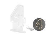 Neon led - digit ’4’ white 50cm