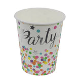 Pappersmug - Confetti Party - 250 ml - 8 stycken - Pappersmuggar