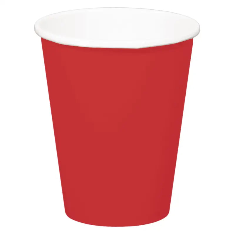 Pappersmug - Röda - 350 ml - 8 stycken - Pappersmuggar