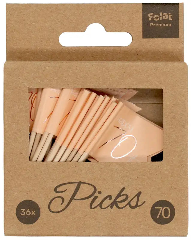 Pickers Elegant Lush Blush 70 år - 36 stycken - Dekorationer