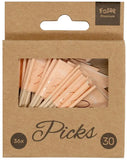 Picks Elegant Lush Blush 30 Years - 36 stycken - Picks