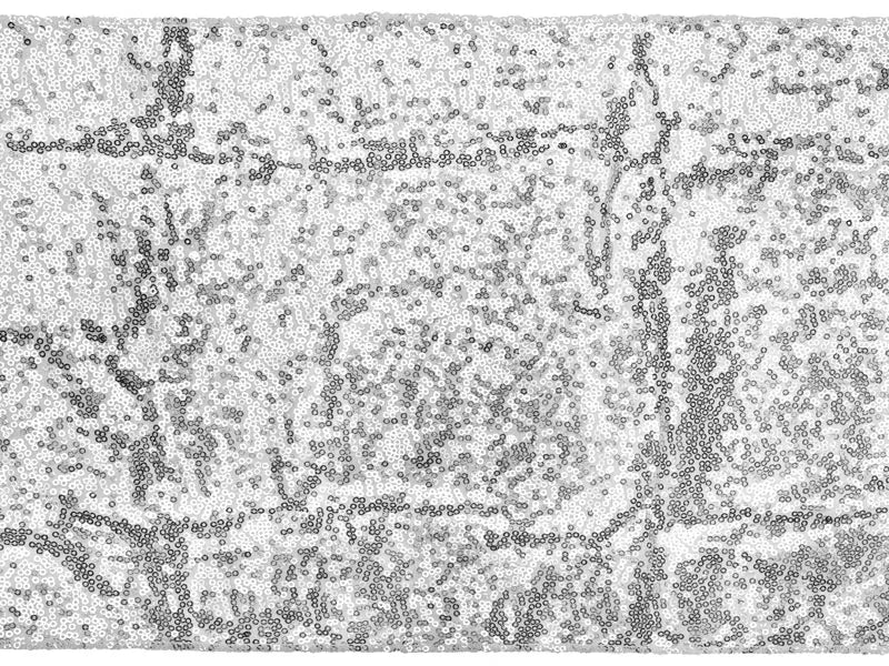 Sequin table runner silver 0.3 x 5 m