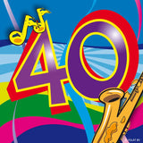 Servetter 40 years swirls 25x25cm - 20 stycken