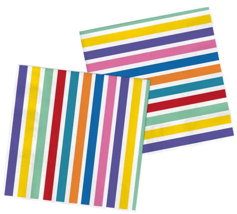 Servetter Ränder Color Pop 33 x 33 cm - 20 pack - Servetter