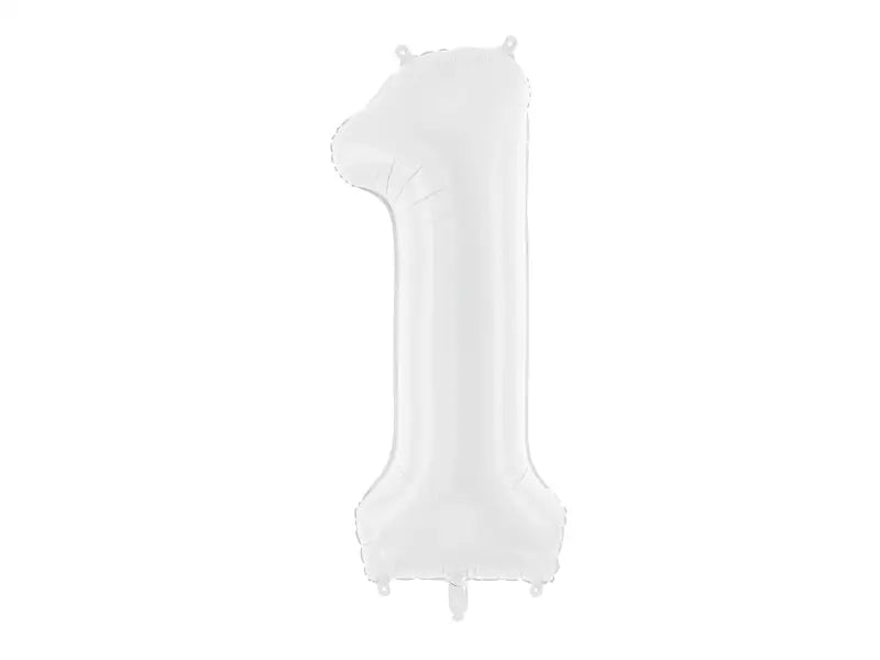 Sifferballong ’1’’ 86 cm vit