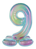 Stående folieballong - iriserande - figur 9 - 72 cm