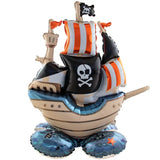 Stående folieballong - piratskepp - 70 x 81 cm