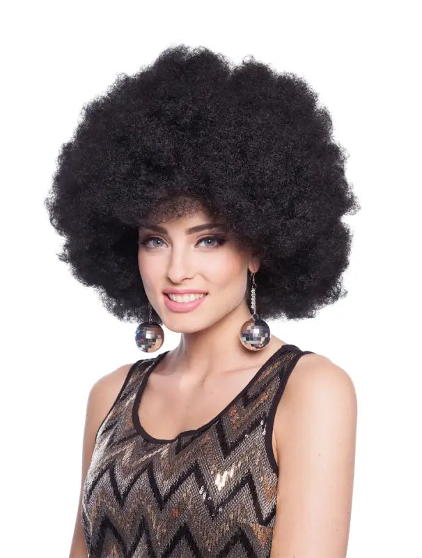 Svart Afro peruk XL - Peruk
