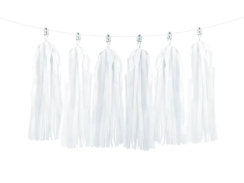 Tassel garland vit
