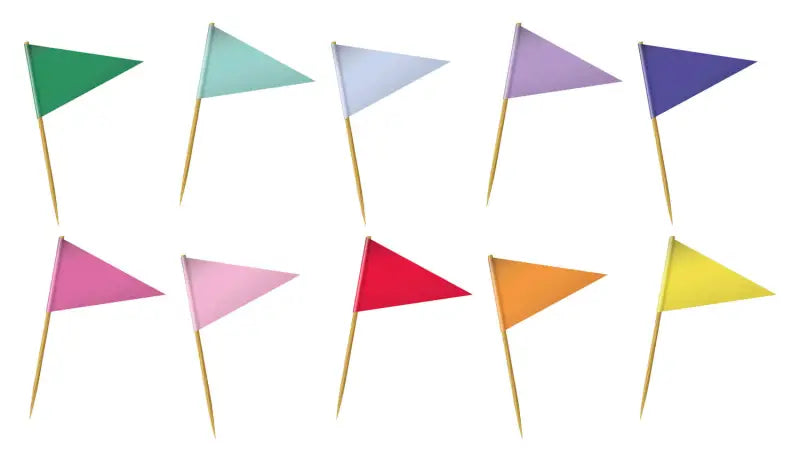 Träspett flagga - stripetastic - 10 stycken