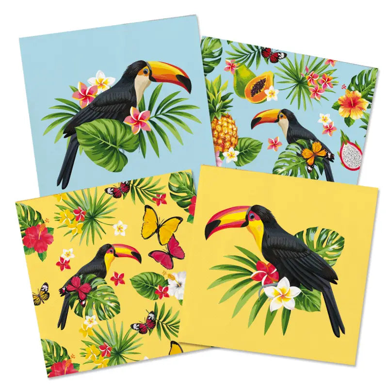 Tropiska Toucan Servetter 33 x 33 cm - 20 pack - Servetter