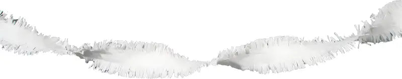 White Crepe Paper Garland - 6 meter - Girlang