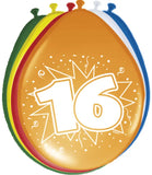 16 års ballonger - 8 st