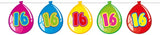16 års födelsedagsballonggirland - 10 meter