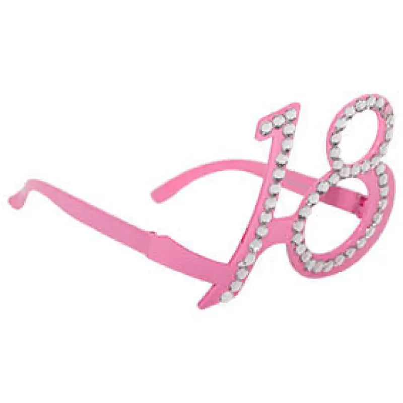 18 år glasögon rosa diamant ram