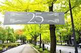25 års silverbanner - 180x40cm