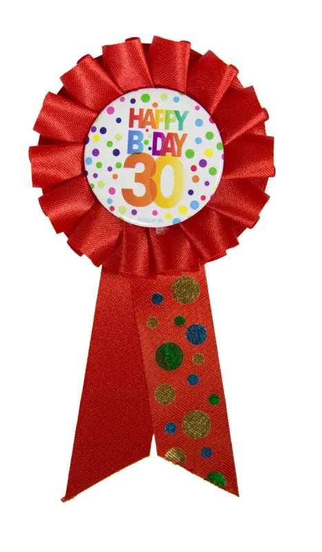 30 år grattis på födelsedagen prickar rosett