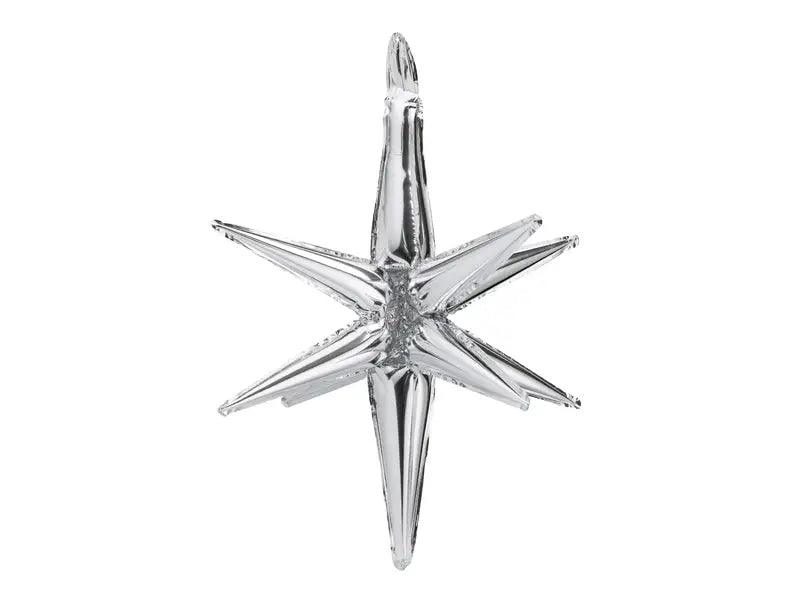 3d foil balloon star 105cm silver