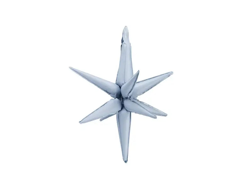 3d foil balloon star 50cm misty blue