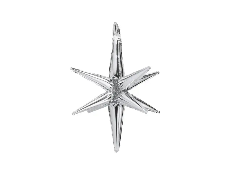 3d foil balloon star 50cm silver