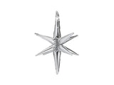 3d foil balloon star 50cm silver