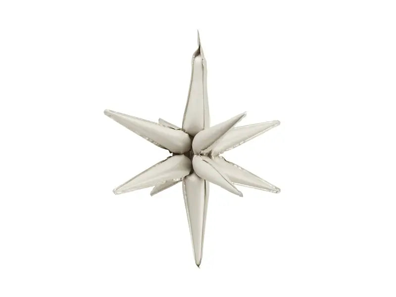 3d foil balloon star 70cm beige