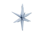 3d foil balloon star 70cm misty blue