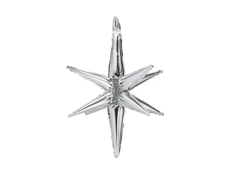 3d foil balloon star 70cm silver
