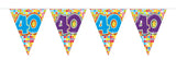 40 års mini garland födelsedagsblock - 3 m