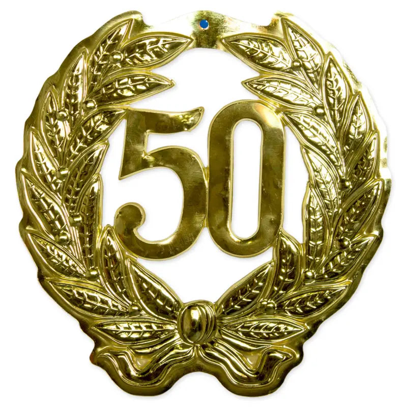 50 år gyllene 3d-dörrsköld