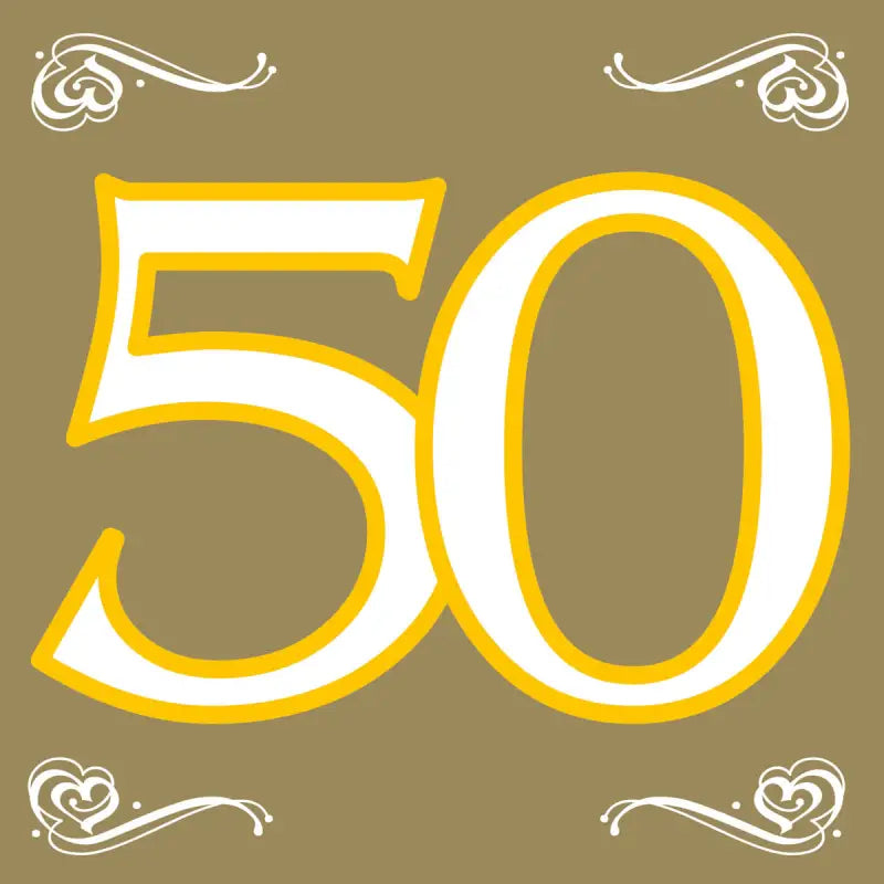50 års guldservetter - 20 st