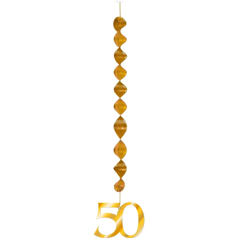 50 års gyllene hängande dekoration - 3 stycken