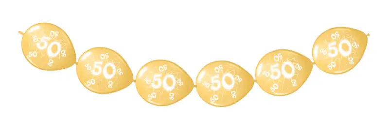 50-årsjubileumsknappballonger - 3 meter