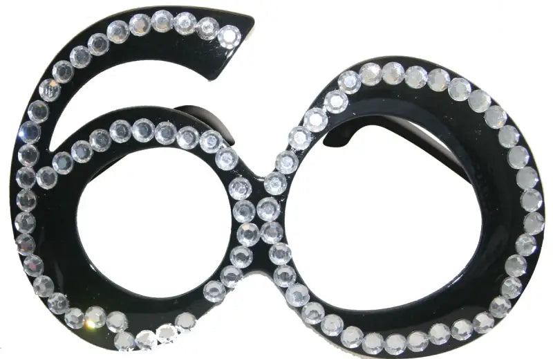 60 bling-bling-glasögon diamanter svart