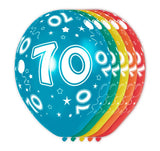 70 års födelsedagsballonger 5 st