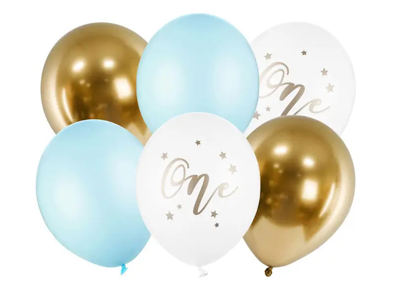 Ballonger 30 cm Ett år pastellblå