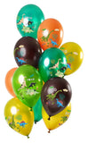 Latexballonger Dino Roars Metallic 33 cm - 12 stycken - Ballong