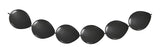 Black Balloon Garland - Button Balloons - 3 meter - Latexballonger
