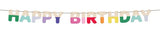 Bokstavs banner - trä- ’happy birthday’ - stripetastic - 4 m