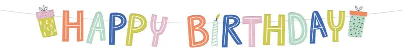 Bokstavsbanner Happy Birthday Party Green - 1,5 meter - Bokstavsbanner