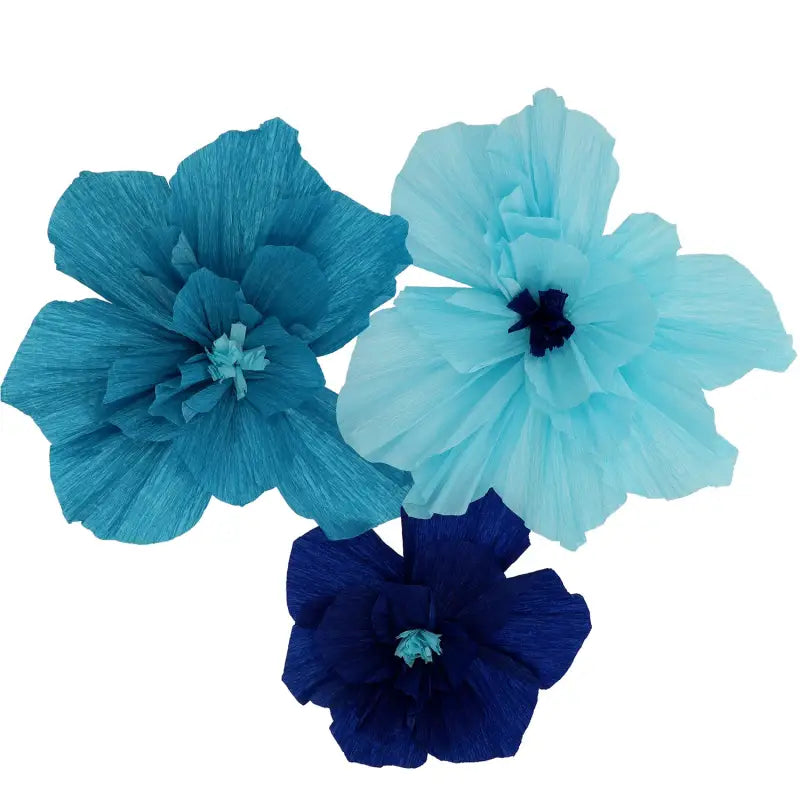 Bordsdekoration - blomsterset - fet blå - 3 st