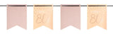 Bunting garland elegant lush blush 80 years - 6 meter