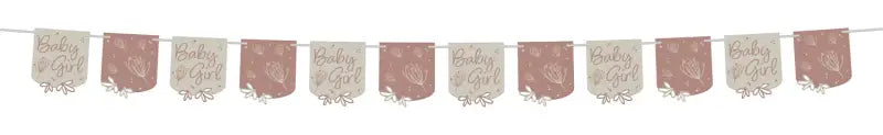 Flaggbanner - Blooming Baby Girl - 6 meter - Flaggbanner
