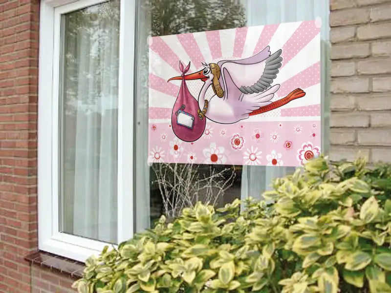 Fönsterfödelsefödelseflicka - 60x90cm - Flaggor och Banners