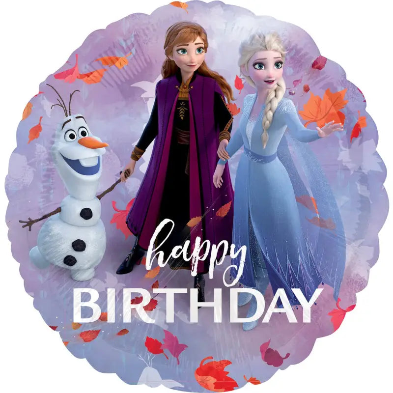 Foil balloon - frozen - ’happy birthday’ - 45 cm