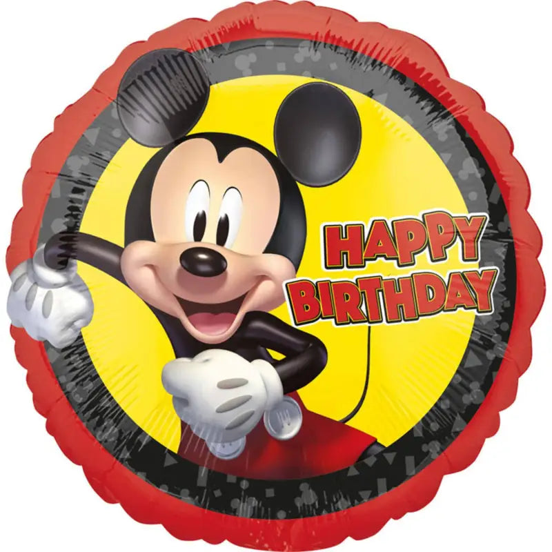 Foil balloon - mickey mouse - ’happy birthday’ - 45 cm