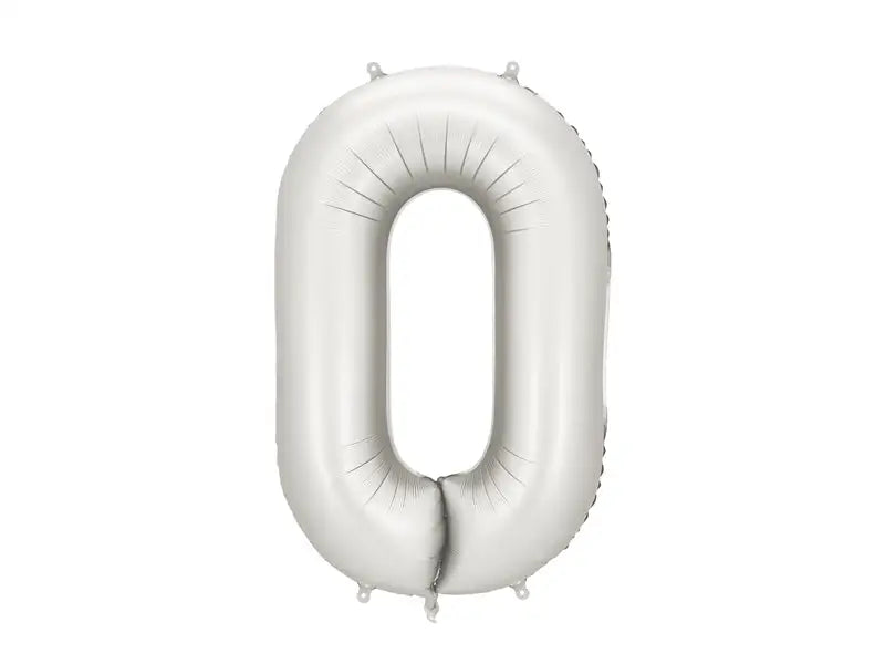Foil balloon number ’’0’’ 86 cm silver