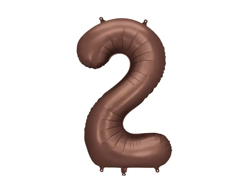 Foil balloon number ’’2’’ 86 cm mocha
